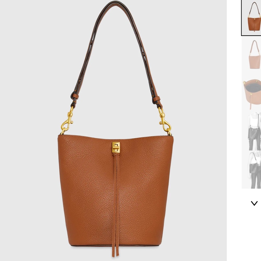 Rebecca Minkoff Darren bucket leather bag NWT